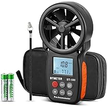 Anémomètre Numérique Wind Cup SURLABA - Mesure Vitesse Vent 0.7-42m/s Et Température - Portable Avec Boussole