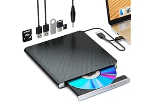 AELRSOCH Externes Blu-ray Laufwerk Blu-ray Laufwerk BD/DVD Player Lesen/Schreiben Tragbares Blu-ray Laufwerk USB 3.0 und Typ-C DVD/BD Recorder Ultra High Definition Blu-ray Recorder für Windows 7/8/10/11/MacOS
