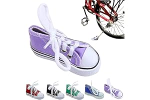 NIBLIDO Bicycle Kickstand,Personalized moto foot support small shoe motorbike side stand Kickstand Extension Pad 1pc Motorcycle Stand Cute Mini Canvas Shoes Side Stand Motorbike Accessories (Purple)