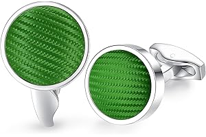 HONEY BEAR hommes mariage nylon Stripe ligne type tissu boutons de manchette boutons de manchette en acier inoxydable, rond