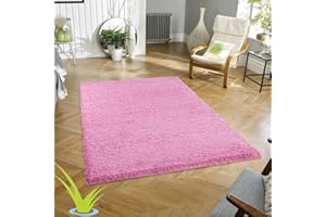 Wadan 60x110cm Baby Pink Small Large Shaggy Rug Modern Rugs Living Room Extra Large Small Medium Rectangular Size Soft Touch Thick Pile Living Room Area Rugs Non Shedding