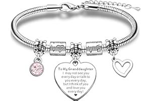 JMIMO Granddaughter Bracelet Granddaughter Gifts from Nanny Grandad Granddaughter Birthday Christmas Jewellery
