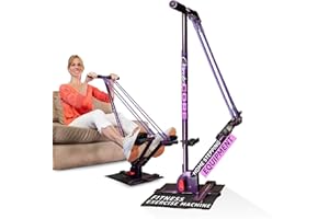 Cardio Core Portable Seated Rowing Stepper – Zero Impact Workout Machine – Pedal Exerciser with Resistance Bands & Handlebar – Full Body Toning for Core, Legs, Glutes & Arms - Great for Seniors