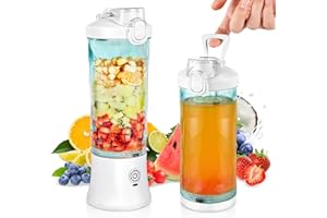 Lychico Portable Blender 600ML, Cordless Personal Blender-for Shakes & Smoothies, Leakproof Lid & Sip Spout, BPA Free, USB-C Rechargeable, Mini Blender for Protein Shakes, Blends Ice & Frozen Fruit