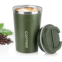 MOMSIV Tasse Bureau Tasse à Café MOMSIV - Isotherme En Acier Inoxydable 380 Ml - Bleu - Bureau, Voyage Gobelet Isotherme 380 Ml