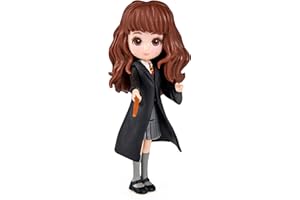 HARRY POTTER-WIZARDING WORLD - MUÑECA HERMIONE GRANGER 8 CM - Figura Hermione Articulada con Varita y Uniforme Hogwarts - 6062062 - Juguetes Niños 5 Años +