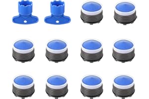 Wasserhahnbelüfter, Wasserdurchflussregler, DINGFENG 10 Stücke Eingebauter Wasserhahnbelüfter, Mischdüse, Wasserhahnstanze, Wasserhahnsieb, Ersatzbelüfter, Passend für die Meisten Wasserhähne (M18)