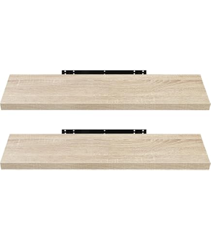 Happyment Zwevende Boekentoren - Wandplank Voor Tegen De Muur Boekenplank Wandplanken Wandrek Fotoplank Kinderkamer Bruin Hout Mdf