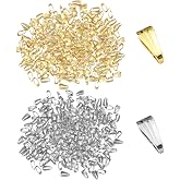 400 Pieces Necklace Clasps Clips Pendants Metal Rings Chain Connectors Jewelry Accessories Suit for Necklace Jewelry Crafts (