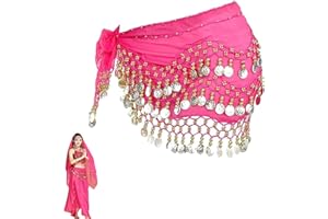 Bavooty Szalik do Tańca Brzucha, Pas do Tańca Brzucha, Pas Taneczny, Szalik Biodrowy do Tańca Brzucha, Taniec Brzucha ze Spódnicami, Na Pokaz (Czerwona Róża)