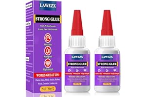 100g Sekundenkleber Extra Stark, LAWEZX Flüssiger Superkleber - Wasserfest | Hitzebeständig | Schnell Trocknen | Hochfester, Alleskleber für Kunststoff, Glas, Holz, Metall, Keramik, Gummi, Basteln uvm