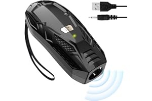 BUBBACARE Aboiement Chien Ultrason, Portatifs Dispositif Anti-Aboiement, Mini Rechargeable Boitier Anti Aboiement Chien Exterieur Intérieur Portée Effective de 5m, Ultrason Chien pour Chiot Petit Grand Chien