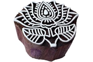 Royal Kraft Stilvoll Blumen Motif Lotus Holz Stoff Druck Block - DIY Henna Stoff Textil Papier Ton Keramik Blocke Druck Stempel