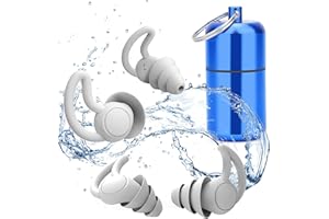 CHLFFUA Ohrstöpsel zum Schlafen Silikon Gehörschutz Ohrstöpsel, Wiederverwendbar, Gehörschutzstöpsel 32dB zum Lärm Reduktion, Seitenschläfer, Schnarchen, Reisen, Arbeiten, mit Alubehälter (2 Paar)