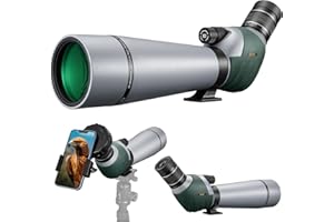 Gosky Ed Longue-Vue 20-60x 80 mm avec Adaptateur pour Smartphone, Longues-Vues à très Faible Dispersion, pour L'observation des Oiseaux, Le tir à la Cible, Les paysages fauniques