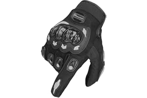ARTOP Gants Moto Eté Homme Femme Enfant Gant Moto Cross Tactile Anti-Choc Gant Scooter Respirable(Noir,M)
