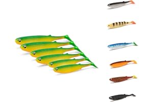 ‎NØMIS NØMIS Gummifisch Set | Premium Gummifische Set | Angelzubehör | Gummifische Hecht Zander Dorsch Barsch | Angelköder für Hecht Zander und zum Meeresangeln | Gummiköder