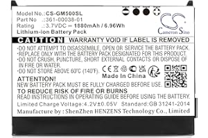CAMERON SINO CS-GM500SL - Batería Compatible con [Garmin] Aera 500, Aera 510, Aera 550, Aera 560, Nuvi 500, Nuvi 510, Nuvi 550, Zumo 220, Zumo 600, Zumo 650, Zumo 660, Zumo 660 0LM sustituye a 01 0-11143-00, para