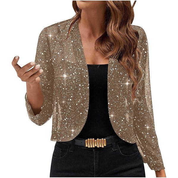 Blazer Ouvert Devant Femme Manches Longues - Veste Costume Décontractée Élégante Polyvalente