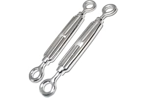 IDT TRADE Nirosta - Tensor M3 en forma de A, 2 unidades, acero inoxidable EN 1.4401, tornillo de tensión A4