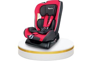 Nurtur Bruno Baby/Kids 3-in-1 Car Seat, Slim & Comfy Design - 4 Positions Recline 5-Point Safety Harness - 143° Angle 0 months to 7 years (Group 0+/1/2), Upto 25kg