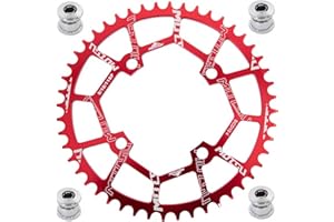 YBEKI Plato de Bicicleta 40T 42T 44T 46T 48T 50T 52T Plato 104BCD Redondo Estrecho Ancho Unico Monoplato para Bicicleta de Montaña Bicicleta de Carretera