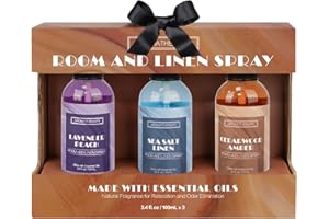 SALUBRITO Fragrant Room Sprays, 3 x 100ML Luxury Room Perfume, Air Fresheners for Home, Pure Aromatherapy & Fabric Spray for Bed Pillow, Relaxation & Night Sleep - Lavender Home Fragrance and More