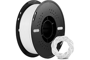 CLUHERTVY Filament PLA 1,75 mm, Filament pour Imprimante 3D, Filament PLA Plus Résistant, Bobine de 1 kg, Pour Imprimante 3D, Précision Dimensionnelle +/- 0,02 mm, Bonne Adhérence Pour Impression 3D,Blanc
