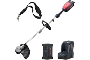 JonesHouseDeco Decespugliatore a Batteria al Litio da 84 V, Decespugliatore Elettrico, Tagliabordi con 1 Batteria da 2,5 Ah, Taglio Libero, Larghezza di Taglio 35 – 40 cm