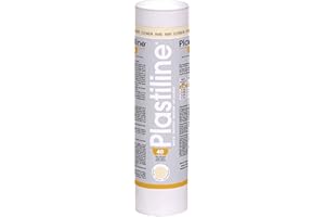 Plastiline 1140T - Tube de Plastiline - Pâte à Modeler, Haute Précision - Modeler, Sculpter, Mouler - Dureté 40 (très souple) - 1 kg - Teinte Ivoire, fabriqué en France