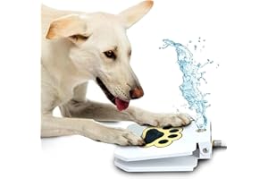 Trio Gato Hundewasserbrunnen für den Freien, Hund Haustier Wasser Sprinkler einfach aktiviert, Hund Wasser Brunnen Spielzeug