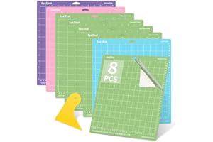 LYA VINYL Tappetino da taglio per Cricut – Lya Variety 8 pezzi 12 x 12, StandardGrip, LightGrip, StrongGrip, FabricGrip per Explore Air Serie & Plotter