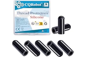 CQRobot Tappi terminali in Silicone 80Pezzi Nero Protezioni per Filettature Rotondi Flessibile Viti Post Bullone Tappo Coprivite Protezione Filettatura Diametro 5mm,per Cavi Elettrici,Mobili,Tubi