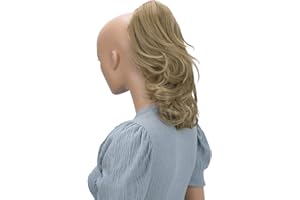 ‎CAISHA CAISHA by PRETTYSHOP 30cm Haarteil Helena Zopf Haarverlängerung mit Butterflyklammer Voluminös Gewellt Naturblond H104