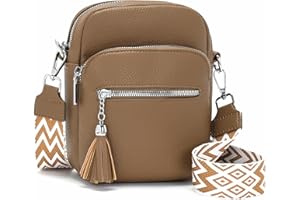 Atgbiem Pochette Bandoulière Femme Sacoche Téléphone Portable Petit Sac Noir