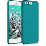 kwmobile Custodia Compatibile con Huawei P10 Cover - Back Case per Smartphone in Silicone TPU - Protezione Gommata - petrolio