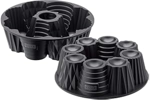 Original Kaiser Inspiration Törtchen Gugelhupfform 26 cm, Gugelhupf Backform für 8 kleine Tartes und Törtchen mit Füllmulde, 