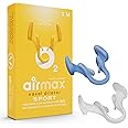 Air Max Unisex Sport Nasal Dilators Trial Pack - Easy, Safe, and Comfortable Breathing Aid - Improves Airflow - Blue, Transparent - 1 Small, 1 Medium