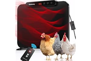 Chickcozy Chicken Coop Heater Radiant Heat Panel, Warmer for Chicken Coop in Winter, Inside and Outdoor Pet, Animal Heater, Heating Wire UL-Compliant Two Ways to Use, More Safer (Black)