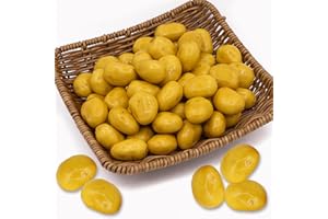 Tuxiaobu Patate artificiali per la decorazione, realistiche, imitazione di plastica, decorazione di frutta per cucina, casa, feste, pub, tavolo, cestino, fotografia, ornamento – 30 pezzi