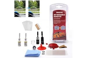 FunnAura 22PCS Windscreen Chip Repair Kit, Windshield Repair Kit with Enhanced Head to Repair Scratches