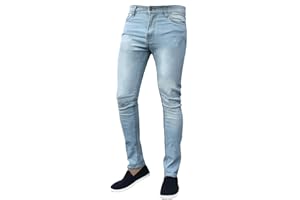Mad Ink Mens Denim Super Stretch Skinny Slim FIT Jeans All Waist & Leg Sizes