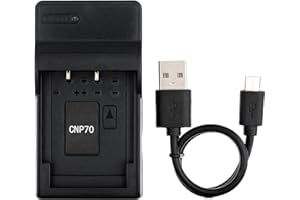 Norifon NP-70 USB Chargeur pour Casio Exilim Zoom EX-Z150, EX-Z155, EX-Z250, EX-Z250BE, EX-Z250GD, EX-Z250PK, EX-Z250RD, EX-Z250SR Caméra et Plus