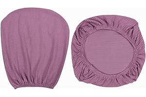 Yikko 1 set di coprisedili per sedia e schienale in spandex morbido elasticizzato, lavabili per sedie da ufficio, sedie da pranzo, decorazione per feste di matrimonio (viola)