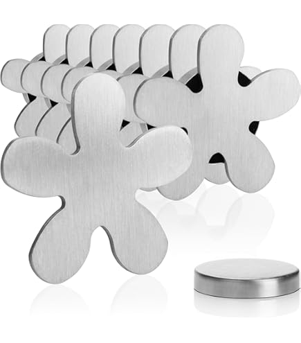 SVUPUE 8er-Set Tischdeckenbeschwerer Aus Edelstahl - Schwer & Stylisch Mit Kleeblatt-Design