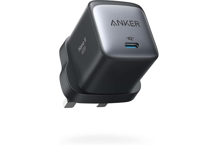 USB C Charger, Anker Nano II 65W GaN II PPS Fast Charging Adapter, Compact Charger for MacBook Pro/Air, Galaxy S20/S10, Dell XPS 13, Note 20/10+, iPhone 13/Pro/Mini, iPad Pro, Pixel, and More