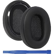 Kwmobile 2x Cuscinetti Ricambio Per Sony WH-XB900N, Similpelle Morbido, Adesivi, Sostituzione Facile
