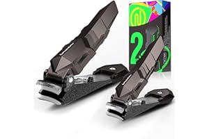 INXEN Tagliaunghie Set Professionale,Tagliaunghie Set per Unghie Delle Mani e Piedi,Tagliaunghie per Uomo Donna Adulto con Contenitore Di Raccolta, Tronchesino unghie piedi Affilato In Acciaio Inossidabile