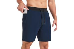 Comilaka Męskie spodenki sportowe 7 cali lekkie spodenki do biegania do biegania fitness szybkoschnące z kieszenią