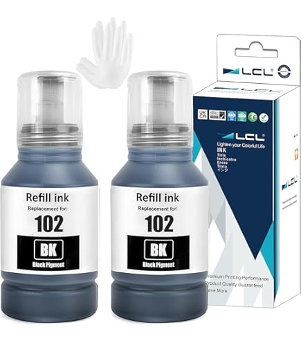 102 Tintenflaschen 5 Farb Multipack Kompatibel für EPSON 102 Tinte ET